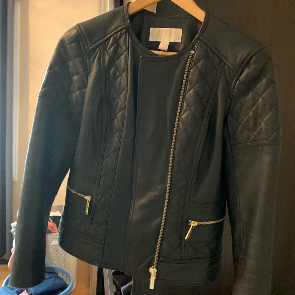 Leather Mikael kors jacket